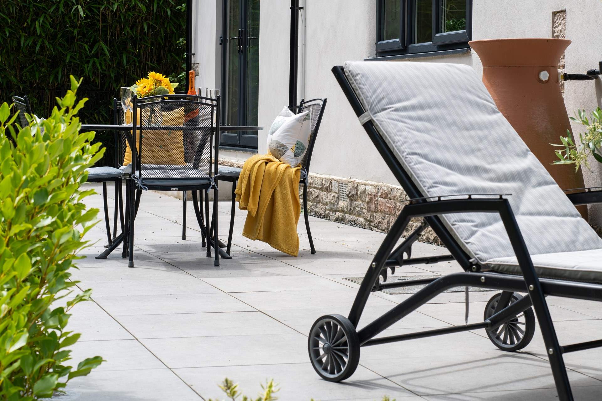 You can always catch the sun on the multiple terraces.