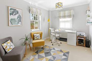 The dual-aspect study is a lovely quiet space.