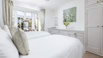 Bedroom two on the first floor can be made up as a twin room or as a super-king size bed. 