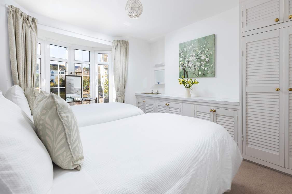 Bedroom two on the first floor can be made up as a twin room or as a super-king size bed.