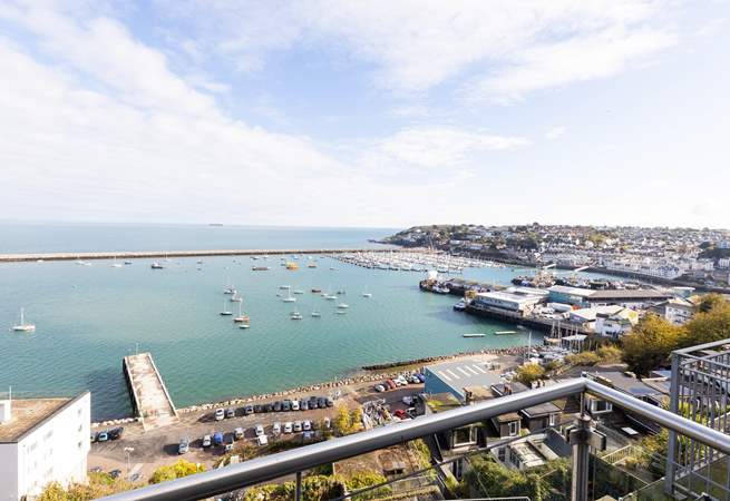 Bedroom three has incredible harbour views.