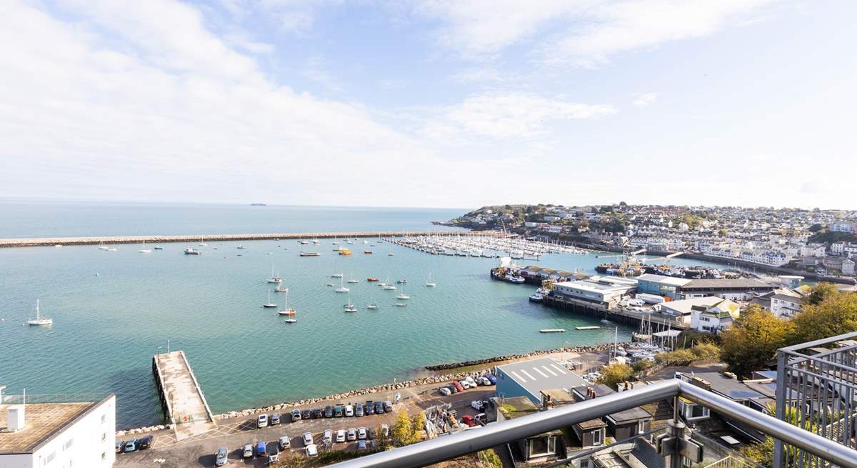 Bedroom three has incredible harbour views.