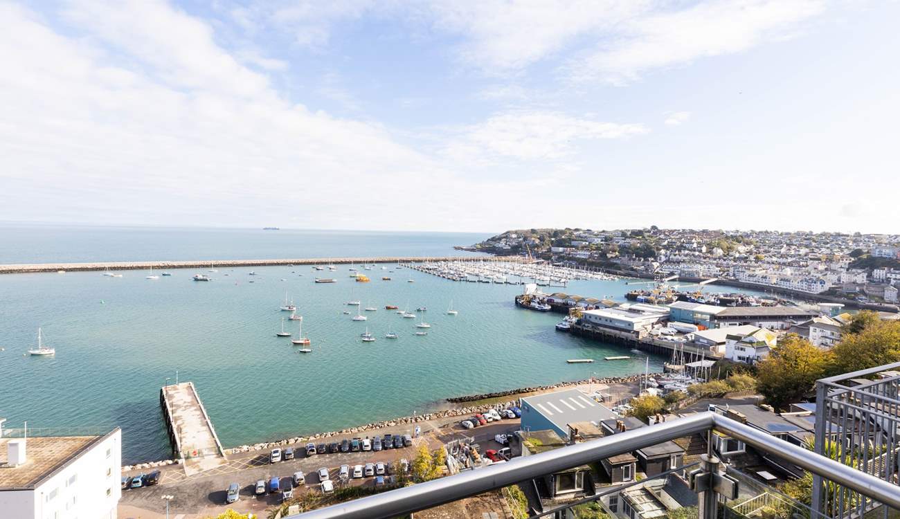 Bedroom three has incredible harbour views.