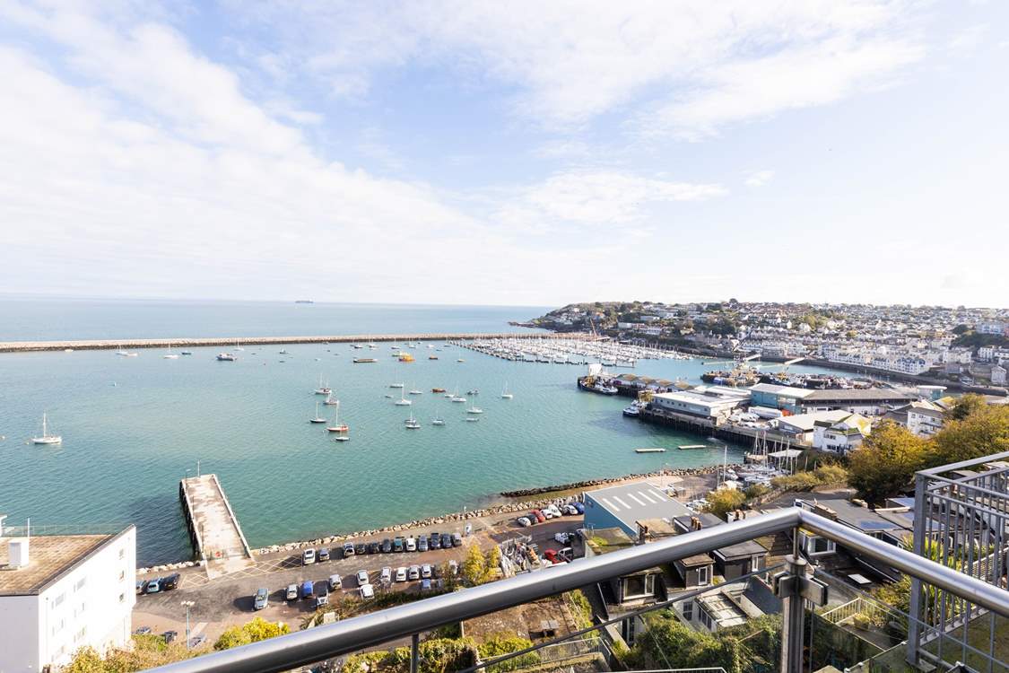 Bedroom three has incredible harbour views.