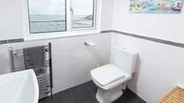Even the first floor cloakroom has a sea view!