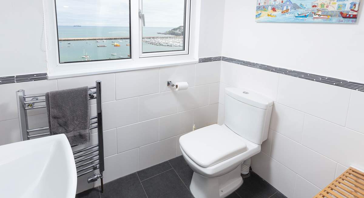 Even the first floor cloakroom has a sea view!