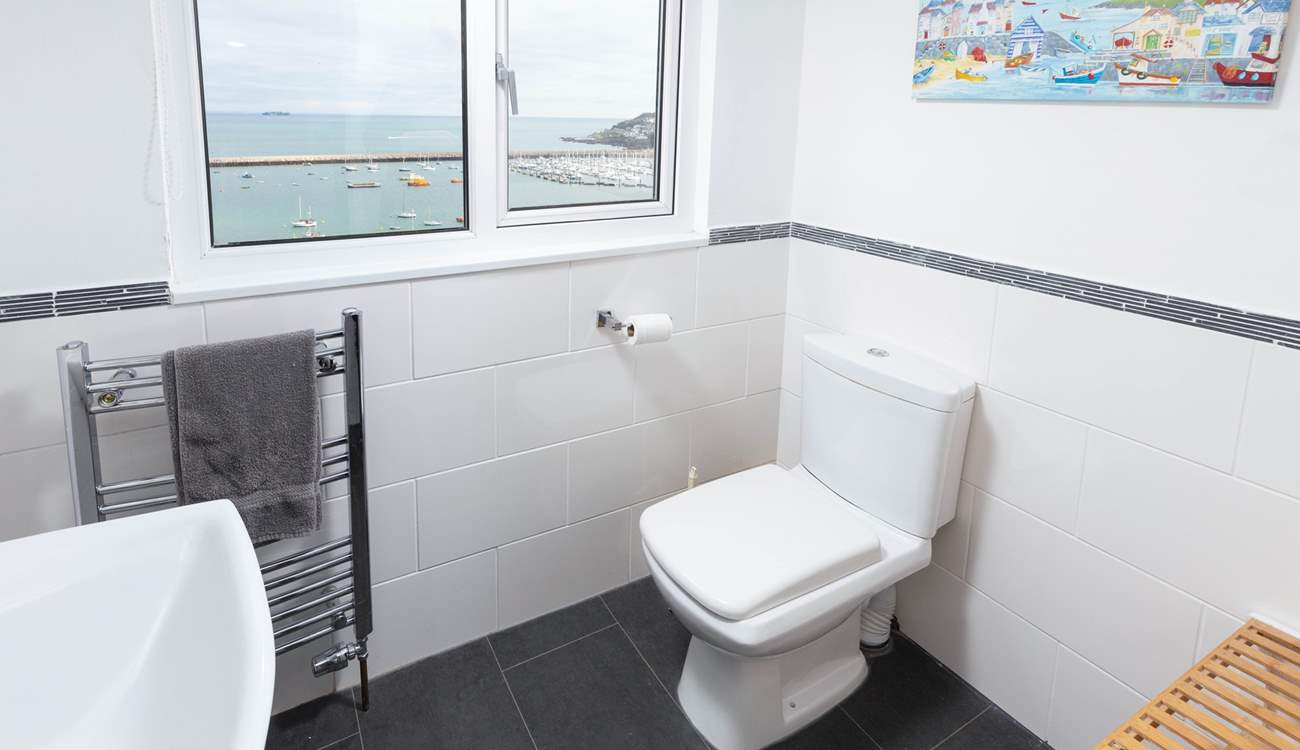 Even the first floor cloakroom has a sea view!