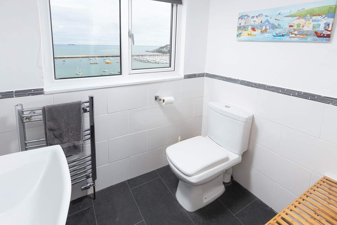 Even the first floor cloakroom has a sea view!