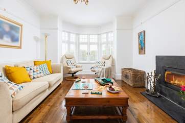 The lovely sitting-room is a wonderful place to relax after a day of exploring.