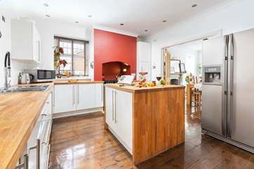 The spacious kitchen is perfect for cooking up a holiday feast.