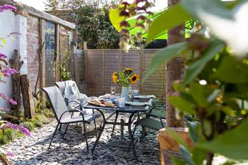 The garden is a great spot to soak up the sun.