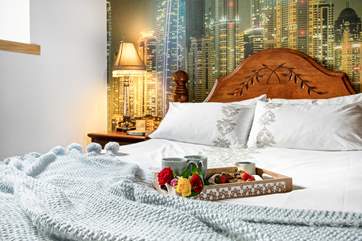 How utterly fabulous is the backdrop to this bedroom?