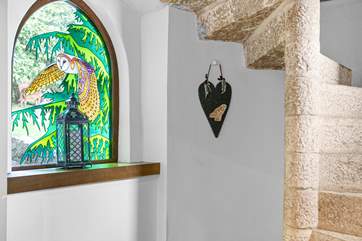 This beautiful restoration includes this fabulous spiral staircase.