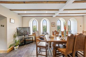 The dining-area has a splendid view.