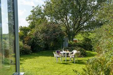 The pretty garden is a lovely place to relax.