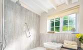 Beamed family bathroom. Take your pick, shower or leisurely bath.  - Thumbnail Image