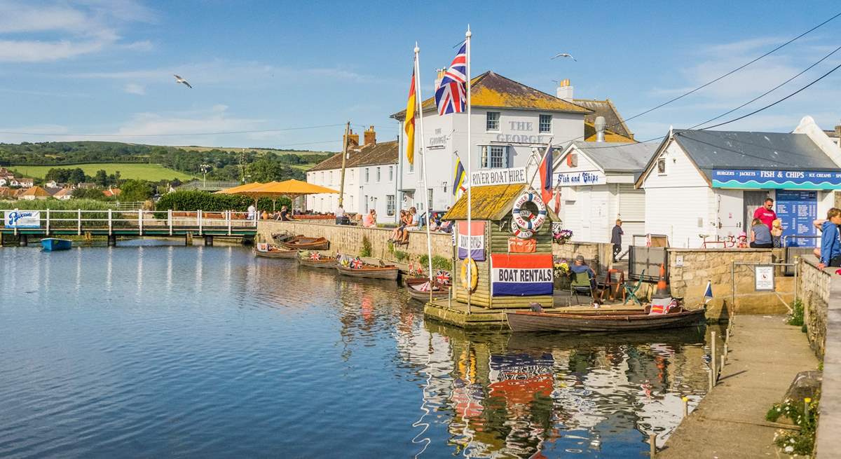 West Bay harbour is a perfect spot for fish and chips!