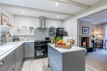 The super sleek kitchen has everything you will need.