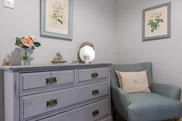 The lovely furnishings give a nod to the owners' creative talents.