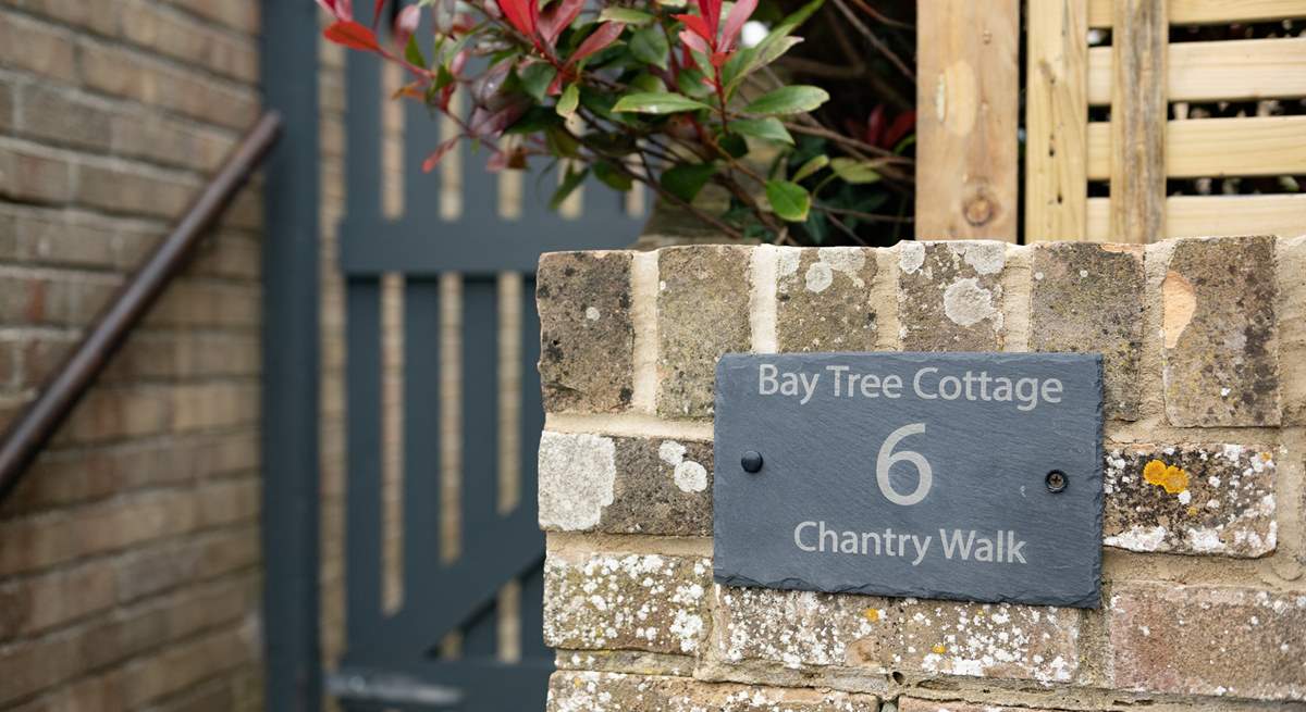 Once you've parked the car, the entrance to the property is through this gate.