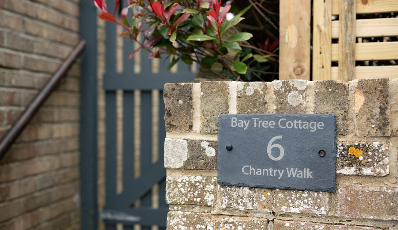 Once you've parked the car, the entrance to the property is through this gate.
