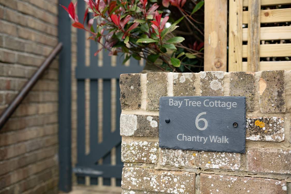 Once you've parked the car, the entrance to the property is through this gate.