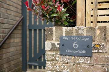 Once you've parked the car, the entrance to the property is through this gate.