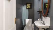 A handy downstairs cloakroom.