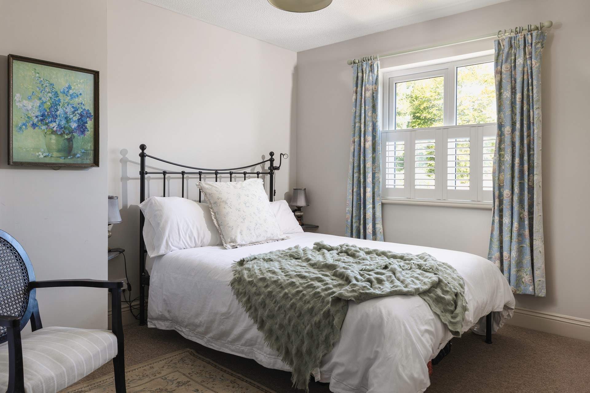 Bedroom 2 looks out over the garden.