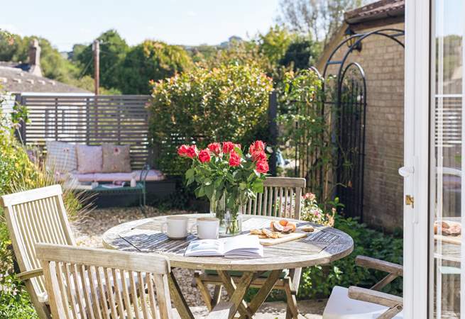 Soak up the sun in the garden.