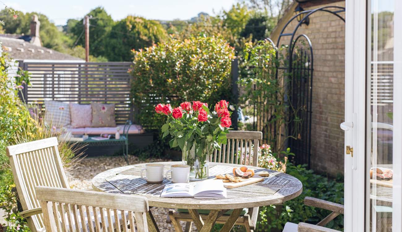 Soak up the sun in the garden.