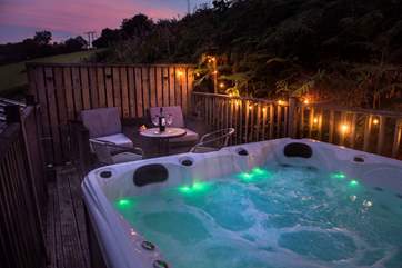 The bubbling hot tub awaits..