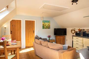 The open plan living-area.