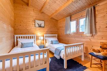 The twin bedroom is perfect for adults or children.