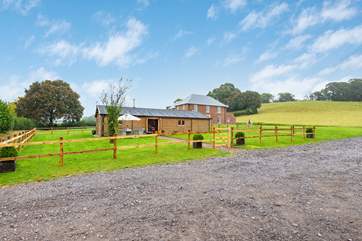 Beautiful countryside surrounds Lower Cothay Lodge. The owners home is behind and they are on hand for any local tips, however you will be undisturbed.