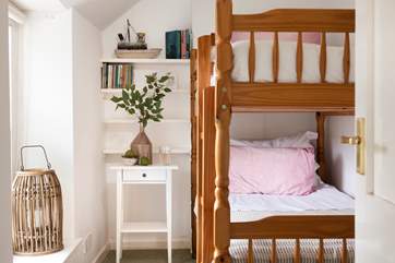 Bedroom three has bunk-beds, perfect for the younger members of the party.