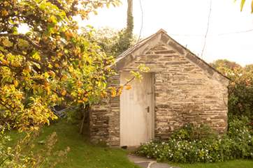 The little shed near the front garden.