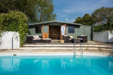 Bask in the Cornish sun by the pool.