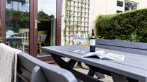 Dining al fresco is a must in this glorious garden.