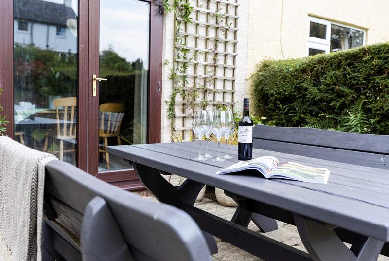Dining al fresco is a must in this glorious garden.