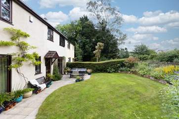 What a fabulous lawned area, perfect for the younger members of the family to let off steam in.