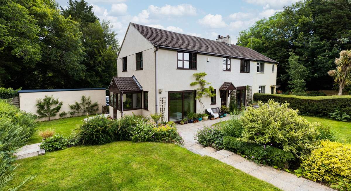 Apple Cottage offers oodles of space both inside and out. What a fabulous garden, which leads round to the parking at the back of the house.