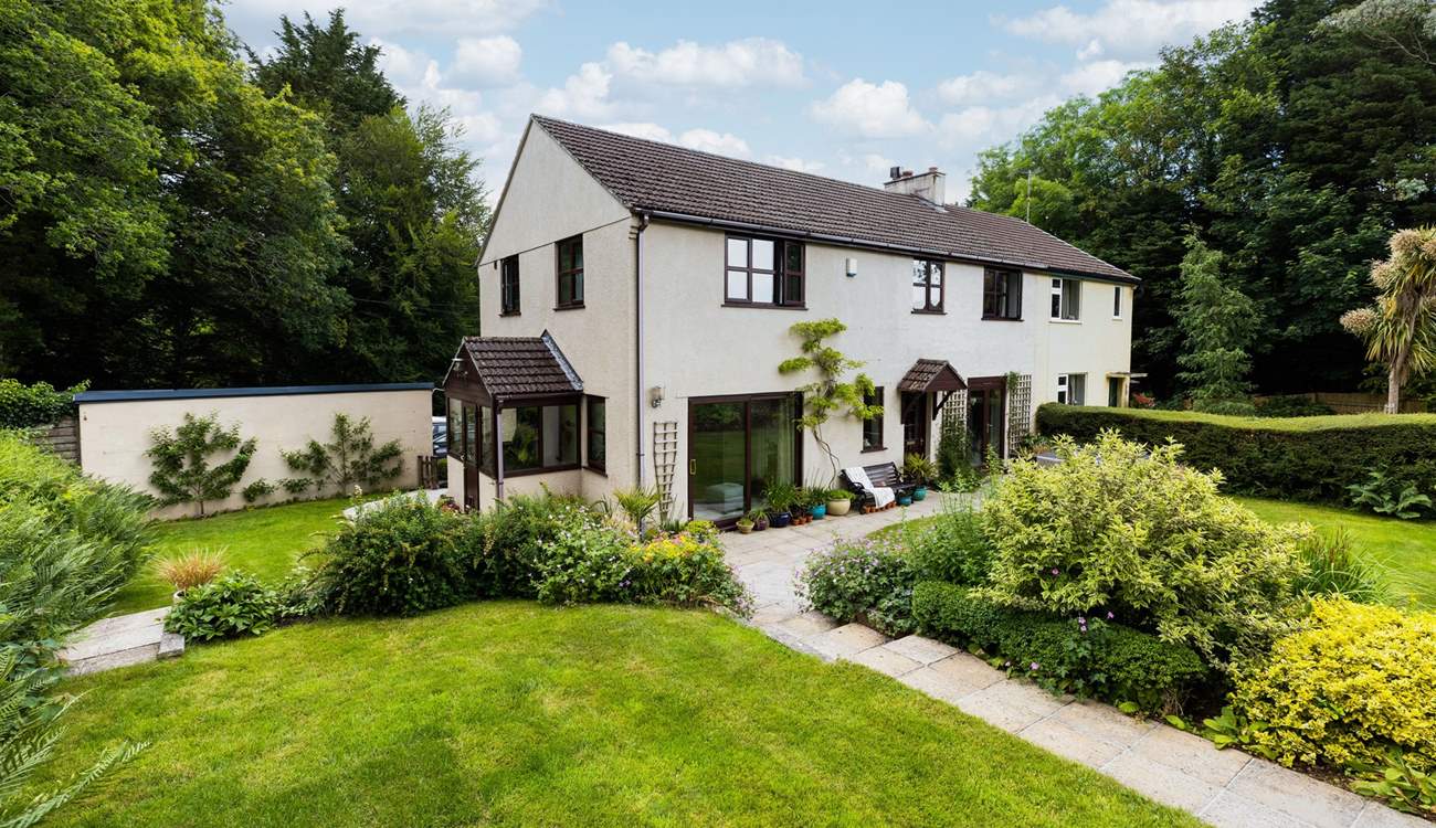Apple Cottage offers oodles of space both inside and out. What a fabulous garden, which leads round to the parking at the back of the house.