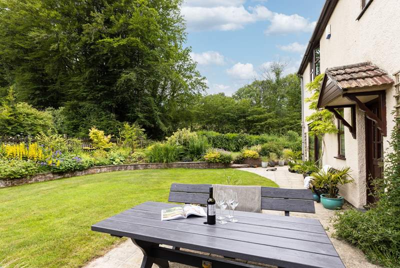 The garden offers the perfect spot to relax with a good book whilst the kids let off steam.