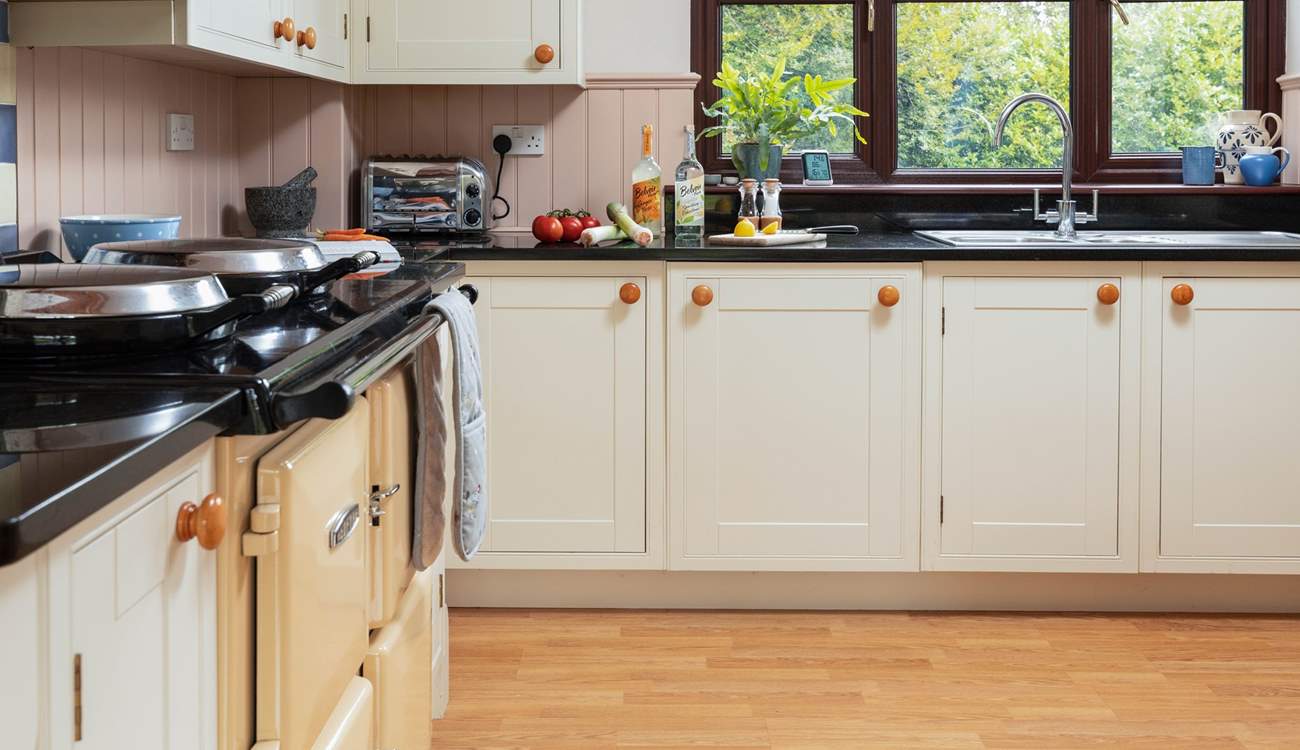 Plenty of work surface space for creating that special meal.