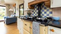 The glorious Rangemaster makes cooking a pleasure for the 'chef' of the party.