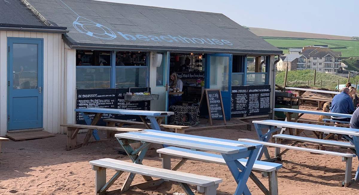 The beachhouse cafe at Thurlestone makes for the perfect spot to enjoy lunch before heading back to some intensive sandcastle building.