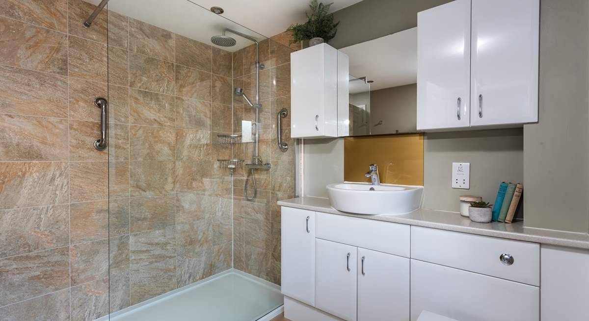 The family shower-room has oodles of space.