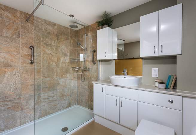 The family shower-room has oodles of space.