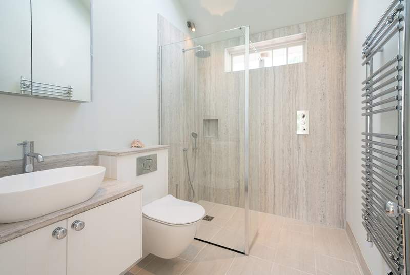 The ground floor shower-room situated between the main bedroom and second sitting-room. 